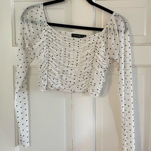 Polka dot cropped top